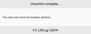Checklist Complete
